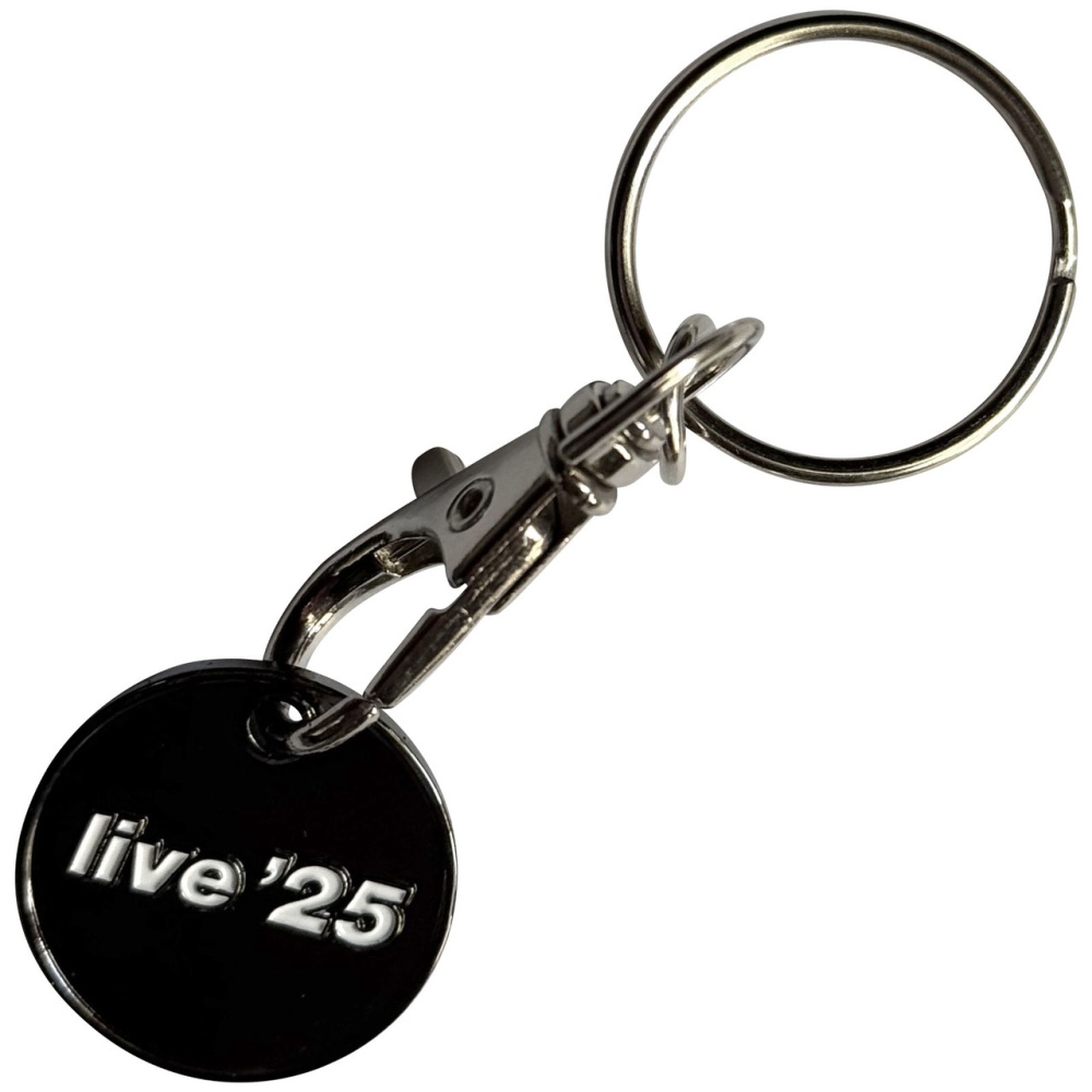 Oasis - Live '25/Decca Logo DoubleSided Trolley Coin Keychain - Black